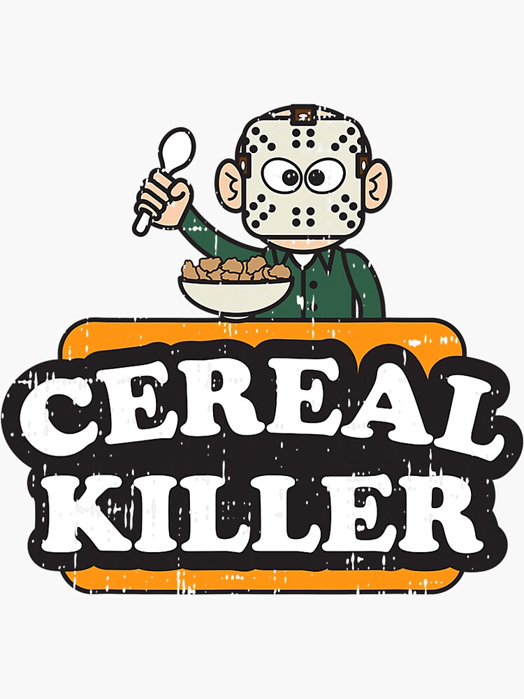 "Cereal Killer Food Pun Humor Costume Funny Halloween Gifts" Sticker