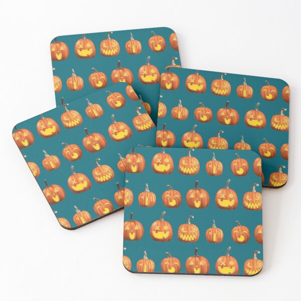 Item preview, Five Jack 'O Lanterns (Blue) designed and sold by Zia Frazier.
