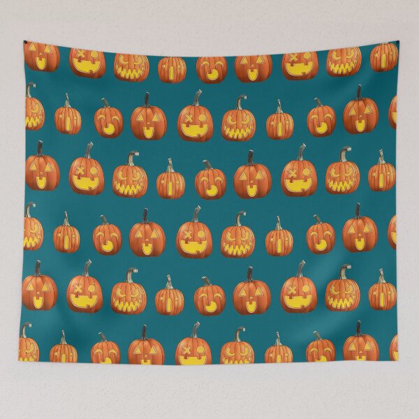 Item preview, Five Jack 'O Lanterns (Blue) designed and sold by Zia Frazier.