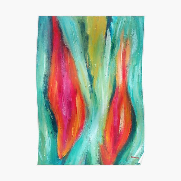 Liberation Abstract Painting Poster
