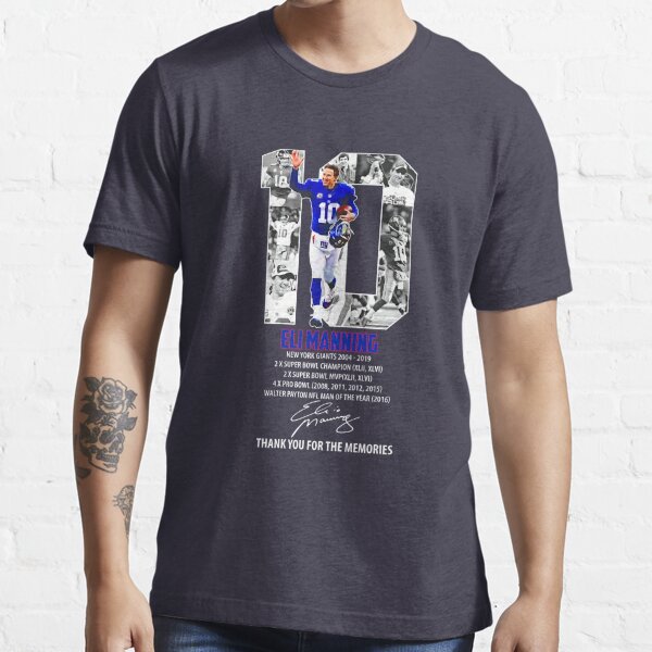 Eli Manning New York Giants Thank You For The Memories Signature T