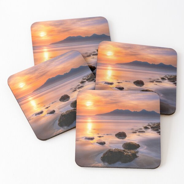 Item preview, Sunset over Rùm from Eigg, Small Isles Scotland. designed and sold by PhotosEcosse.