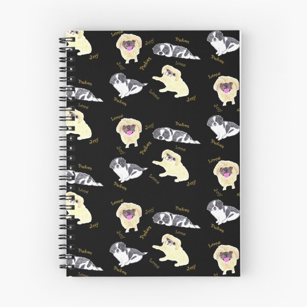 Item preview, Love, Joy, & Cute Peke Puppy Dogs (Black with Gold letters) designed and sold by DeeDeee1970.