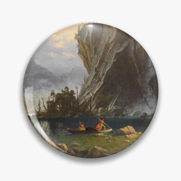 Item preview, Albert Bierstadt  Indians Spear Fishing designed and sold by OldTimeArt.