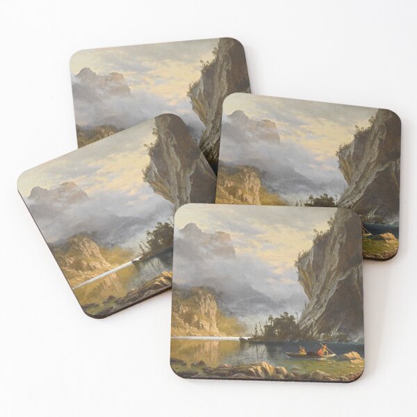 Item preview, Albert Bierstadt  Indians Spear Fishing designed and sold by OldTimeArt.