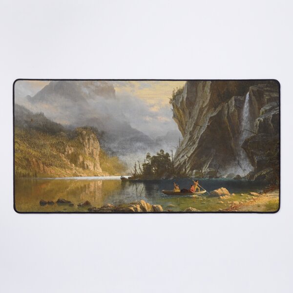 Item preview, Albert Bierstadt  Indians Spear Fishing designed and sold by OldTimeArt.
