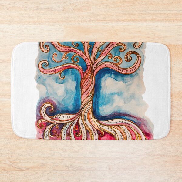 Item preview, Yogi Tree of Life Watercolor Painting designed and sold by heartsake.