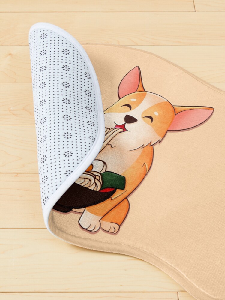 Alternate view of Corgi eats ramen Pet Mat