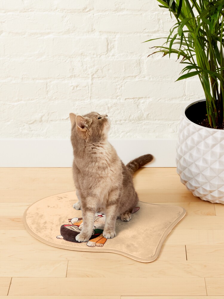 Alternate view of Corgi eats ramen Pet Mat