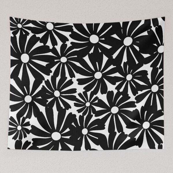 Item preview, Fab Floral in Black and White designed and sold by meggydesigns.