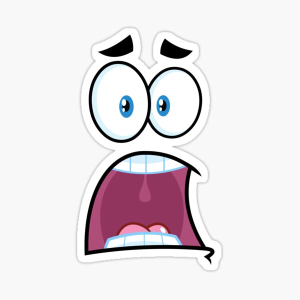 Distressed cartoon face Sticker for Sale by feras hassan