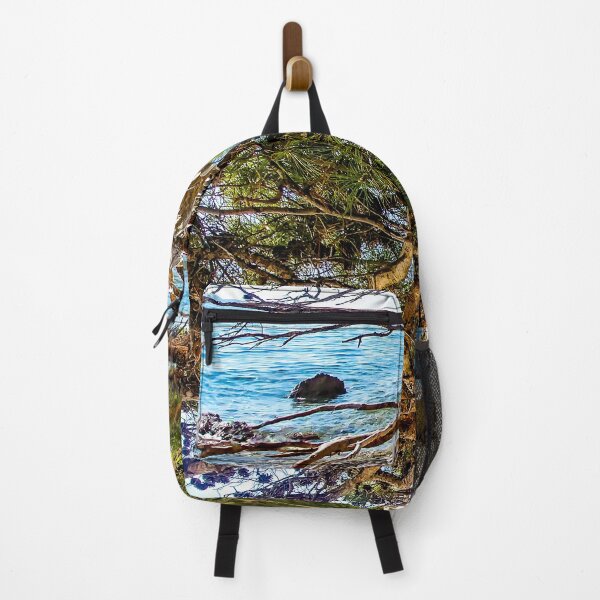 Item preview, Beautiful Wild Beach with Rocks and Trees designed and sold by oneperception.