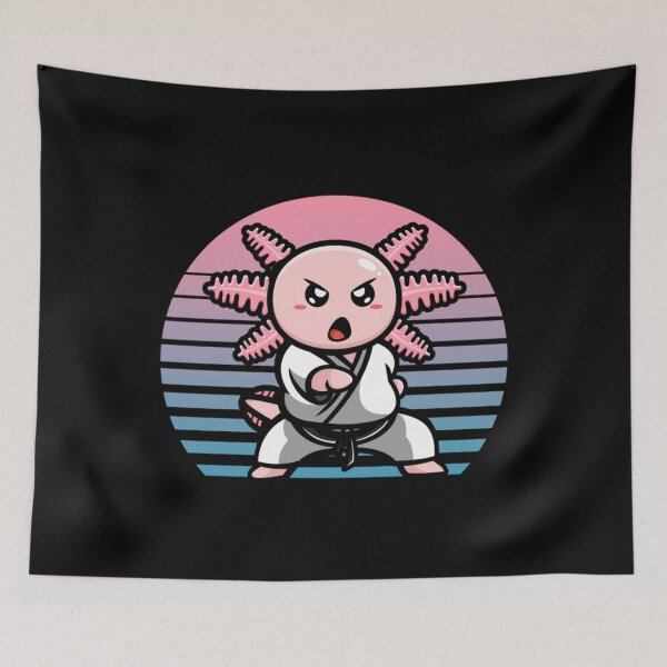 Item preview, Retro Kawaii Axolotl Karate Funny Martial Arts Gift designed and sold by Trostberger.