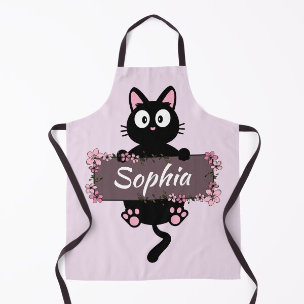 Item preview, Sophia Floral Cat Name Plate designed and sold by Coffee Lifestyle.