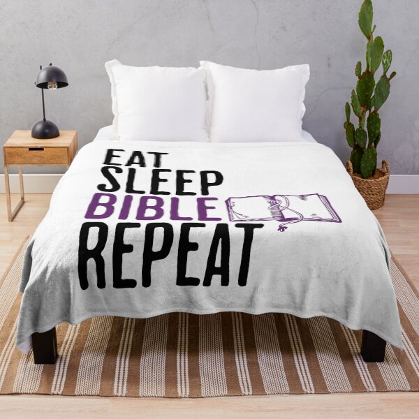 Item preview, Eat Sleep Bible Repeat - Christian Quote designed and sold by AlanPhotoArt.