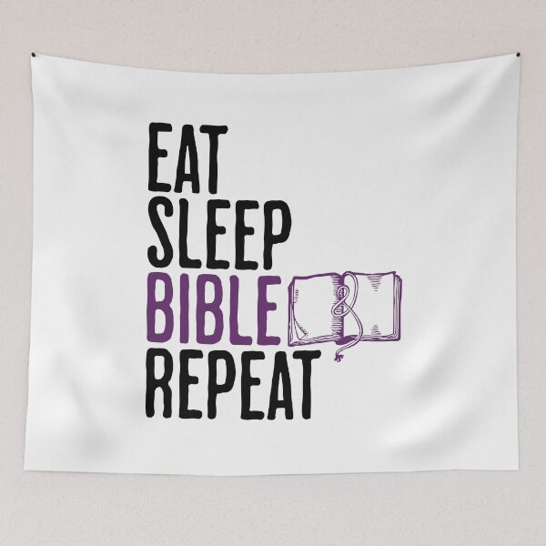 Item preview, Eat Sleep Bible Repeat - Christian Quote designed and sold by AlanPhotoArt.