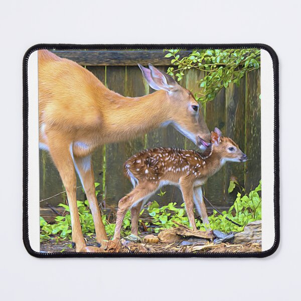 Item preview, Virginia Deer Mother Cleans New Fawn designed and sold by AMacGPhilly.