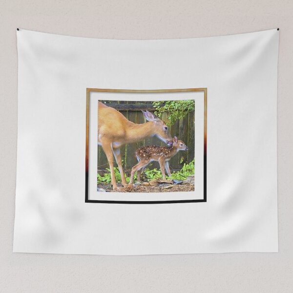 Item preview, Virginia Deer Mother Cleans New Fawn designed and sold by AMacGPhilly.