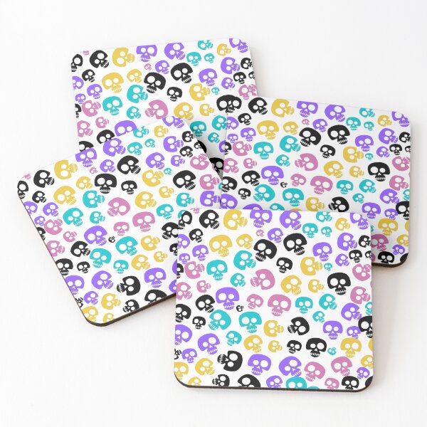 Item preview,  Colorful happy skulls designed and sold by JSMidnightCreations .