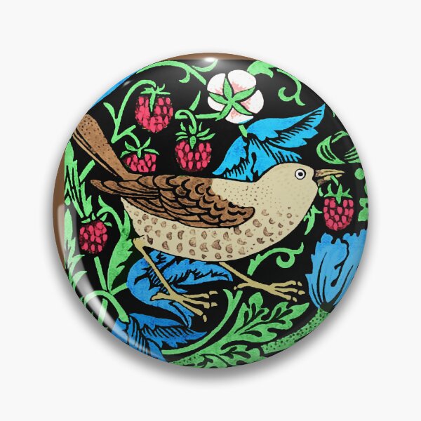Artikelvorschau, Kopie von William Morris Bird and Flower Tile, Blau und Braun entworfen und verkauft von Marymarice.