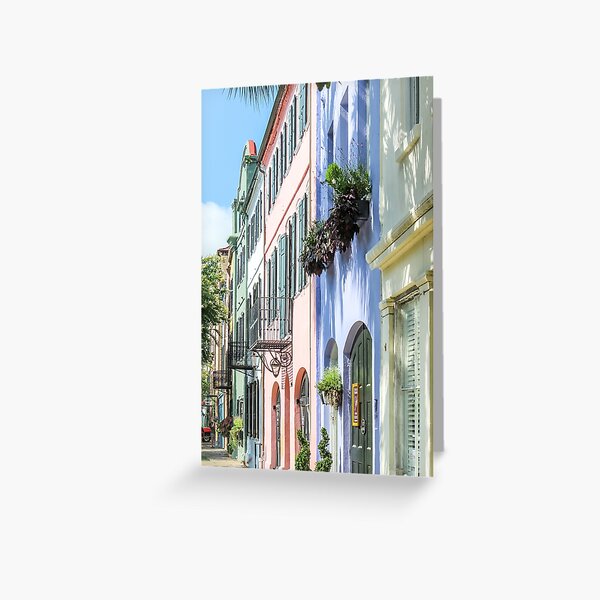Rainbow Row Greeting Card