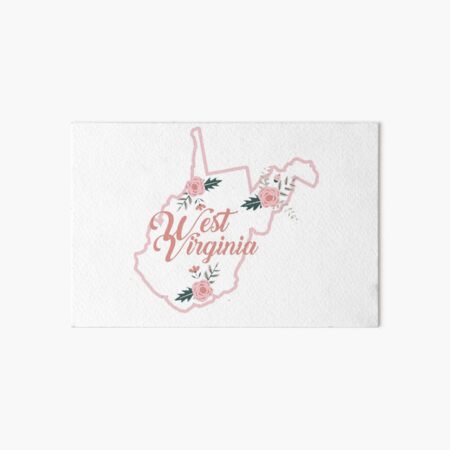West Virginia Floral State Art Board Print