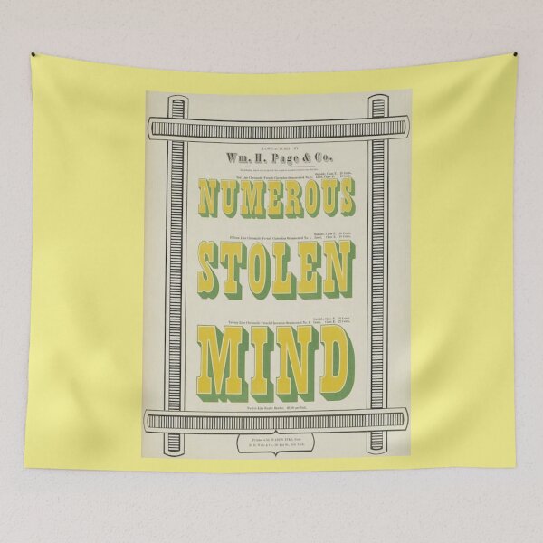 Item preview, NUMEROUS STOLEN MIND | William H Page's book | Specimens of Chromatic Wood Type and Borders (1874) designed and sold by Heavenlyouch.