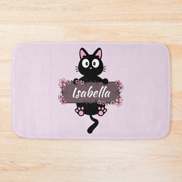 Item preview, Isabella Floral Cat Name Plate designed and sold by Coffee Lifestyle.