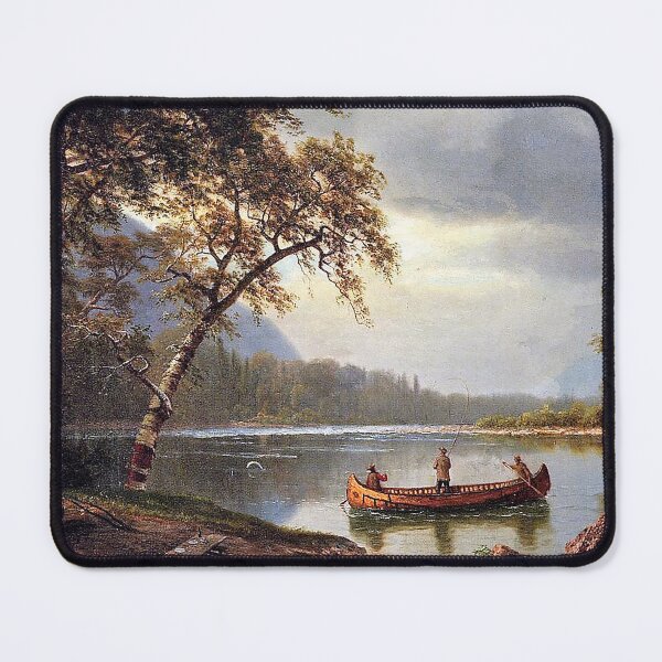 Item preview, Albert Bierstadt Salmon Fishing on the Cascapediac River designed and sold by OldTimeArt.