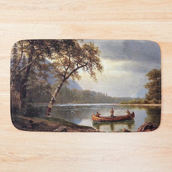 Item preview, Albert Bierstadt Salmon Fishing on the Cascapediac River designed and sold by OldTimeArt.
