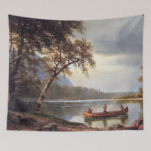 Item preview, Albert Bierstadt Salmon Fishing on the Cascapediac River designed and sold by OldTimeArt.