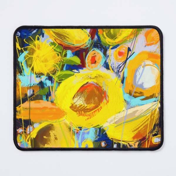 Item preview, Abstract yellow bouquet digital painting  designed and sold by Mikko Tyllinen.