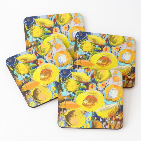 Item preview, Abstract yellow bouquet digital painting  designed and sold by Mikko Tyllinen.