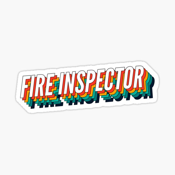 "Fire inspector Retro Vintage Label For The Best Fire inspector