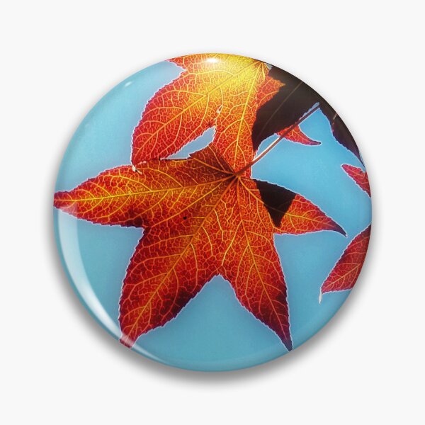 Item preview, Warm Autumn Tones Leaves Autumnal Hues Orange Leaves and Blue Sky designed and sold by Beachy.