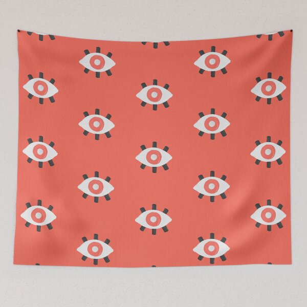 Artikelvorschau, Evil Eye Dots – Koralle entworfen und verkauft von Cat Coquillette.