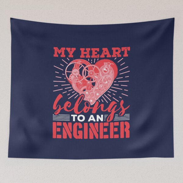 Item preview, My Heart Belongs to an Engineer Engineer's Wife Girlfriend designed and sold by jaygo.