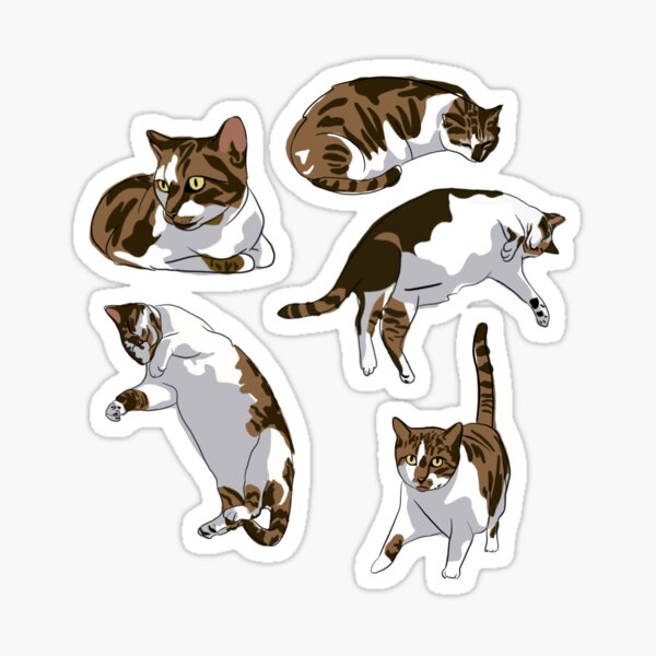 Item preview, Stripey Chonky Cat Doin Things designed and sold by smileitsanna.