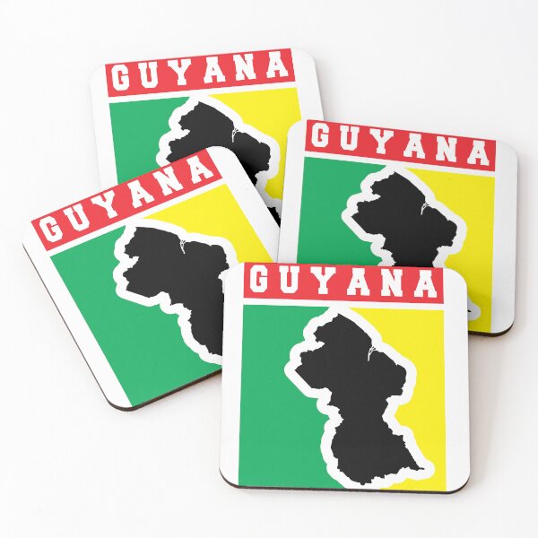 Item preview, Guyana Colour Block Map designed and sold by IdentiTee Studios.