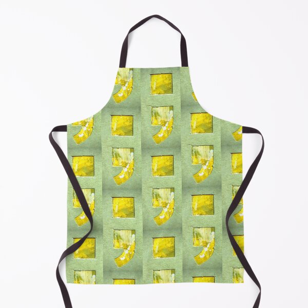 Item preview, Bright yellow and green abstract semicolon symbol designed and sold by Grey Robinson.