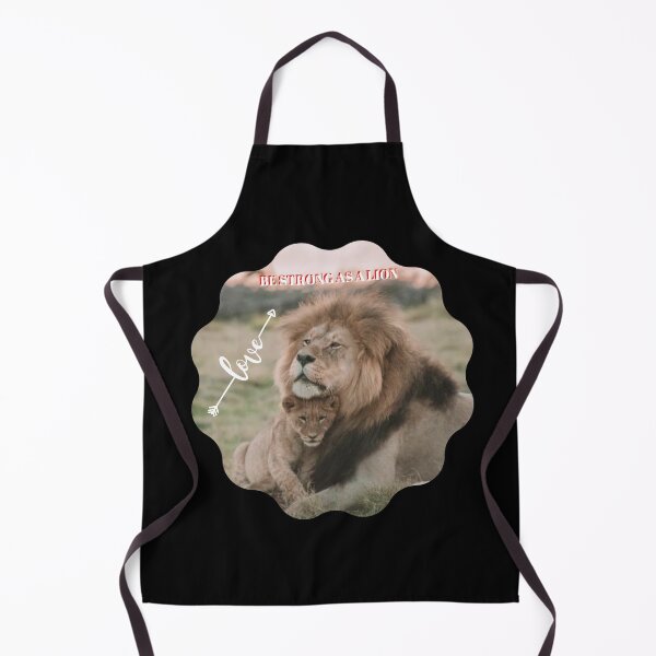 Item preview, Be strong as a lion realistic lion with his cute cub. Unique, lion face, cute lion, Gifts lion lovers, big cat enthusiasts, lion cub fans, adults, kids designed and sold by haRexia.