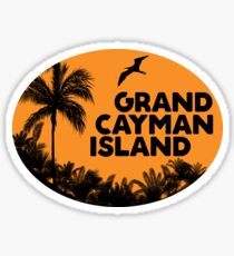 GRAND CAYMAN ISLAND KARIBISCHE MEER RETRO BEACH OCEAN TRAVEL Sticker