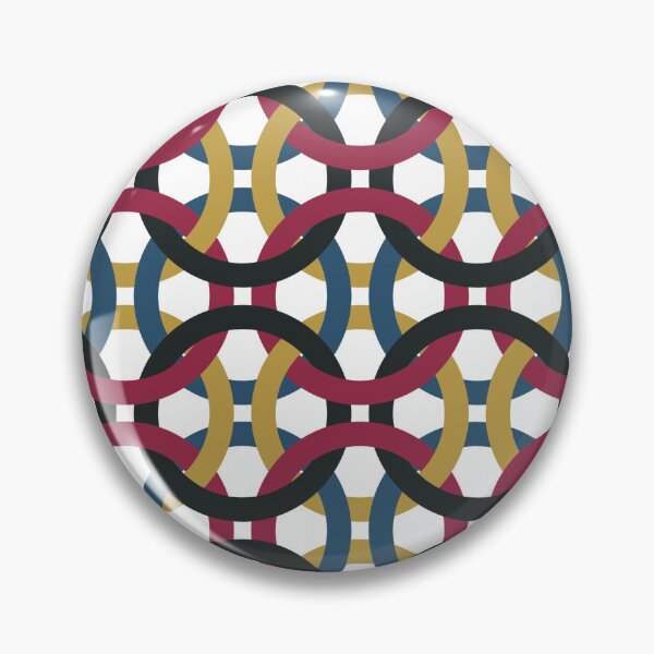 Item preview, Geometric Intertwining Circles Retro Pattern designed and sold by VBeesTees.