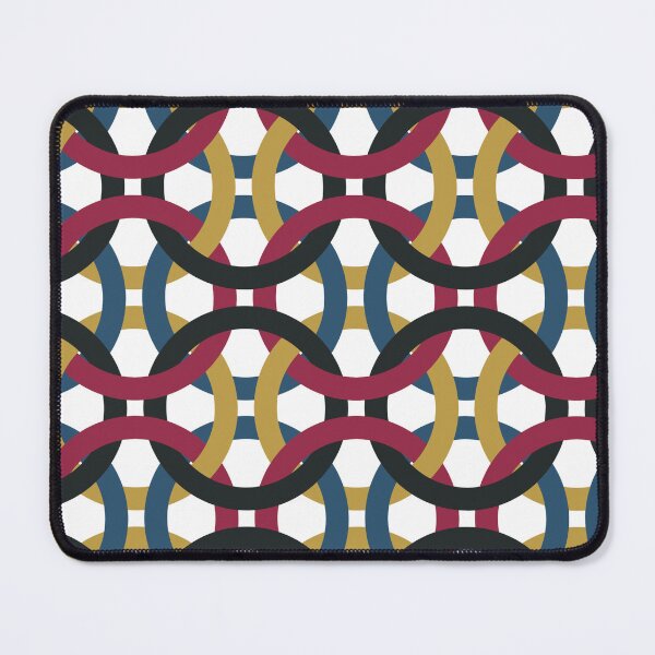 Item preview, Geometric Intertwining Circles Retro Pattern designed and sold by VBeesTees.