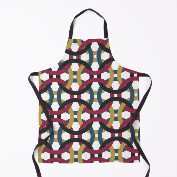 Item preview, Geometric Intertwining Circles Retro Pattern designed and sold by VBeesTees.