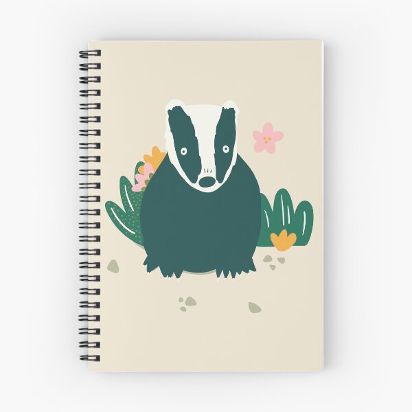 Item preview, Floral Badger designed and sold by wildandclove.