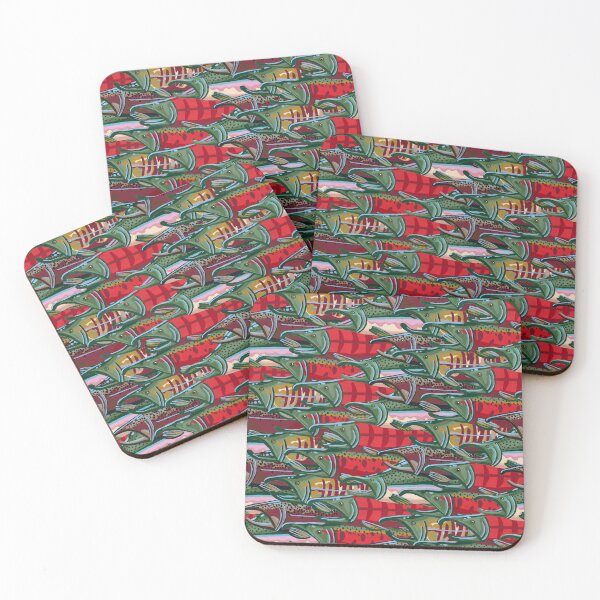 Item preview, Large Layered Salmon Pattern designed and sold by paintedpansy.