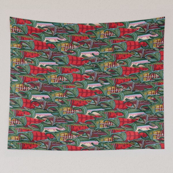 Item preview, Large Layered Salmon Pattern designed and sold by paintedpansy.