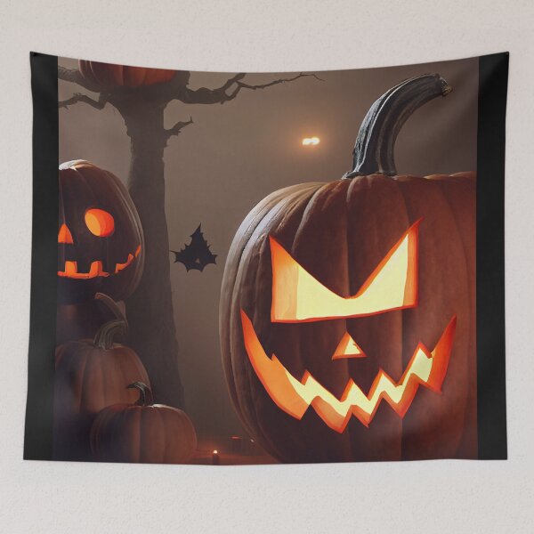 Item preview, Halloween scary pumpkin heads designed and sold by ai1art.