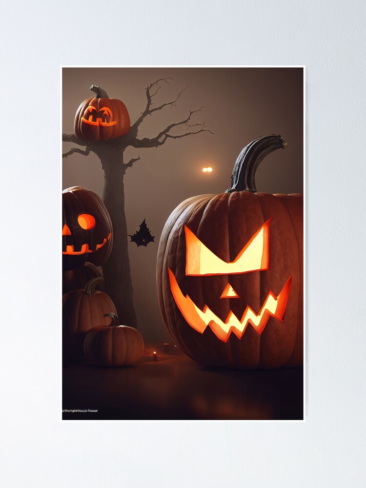 Premium Vector  Halloween illustration of a scary orange pumpkin as  sticker, print or pattern. jack head lantern